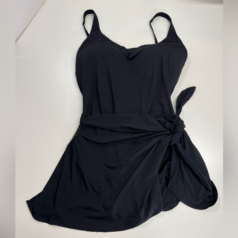 Contours By Coco Reef Empress Sarong Swimdress One Piece Swim Suit NEW Size 14 - Picture 2 of 13